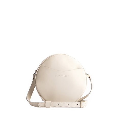 Bone*Large | Circle shaped crossbody bag with top zipper
