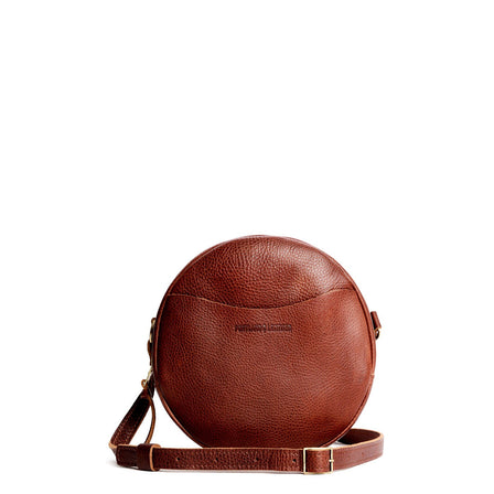 Nutmeg*Large | Circle shaped crossbody bag with top zipper