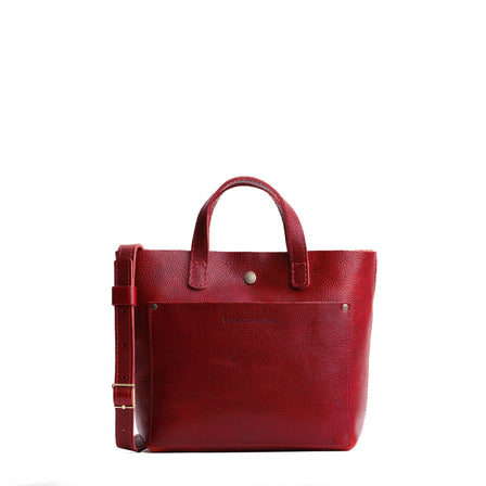 Chili Red*Classic | Crossbody tote bag with snap closure and front pocket