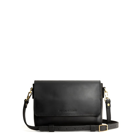 Black*Mini | Small Leather Crossbody Bag with Magnetic Messenger Bag Closure