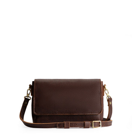 Coldbrew*Medium  | Leather Crossbody Bag with Magnetic Messenger Bag Closure