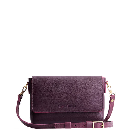 Plum*Mini | Leather Crossbody Bag with Magnetic Messenger Bag Closure